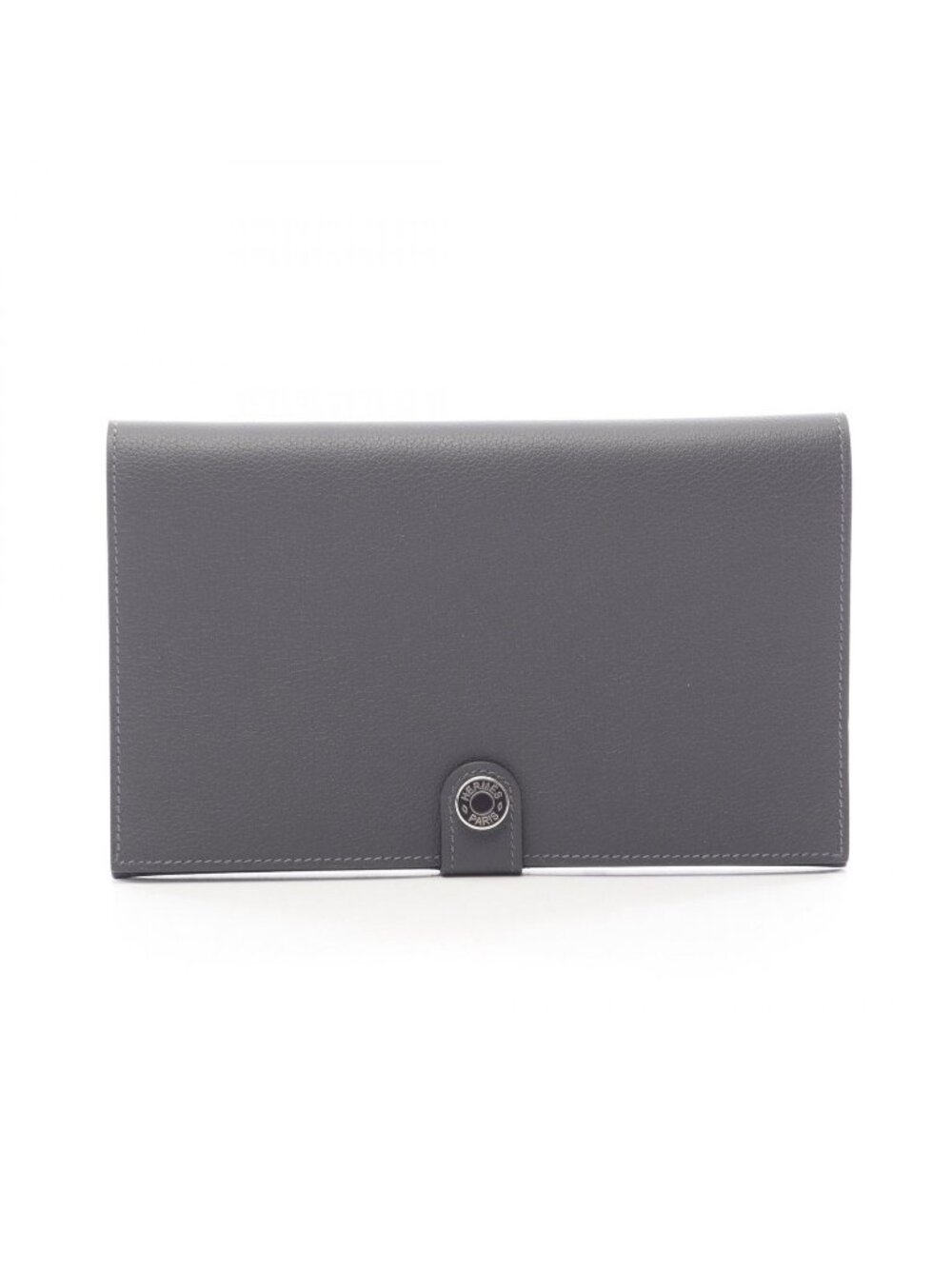 Hermes Bifold Wallet M S Toutenmain Gris Meyer Leather